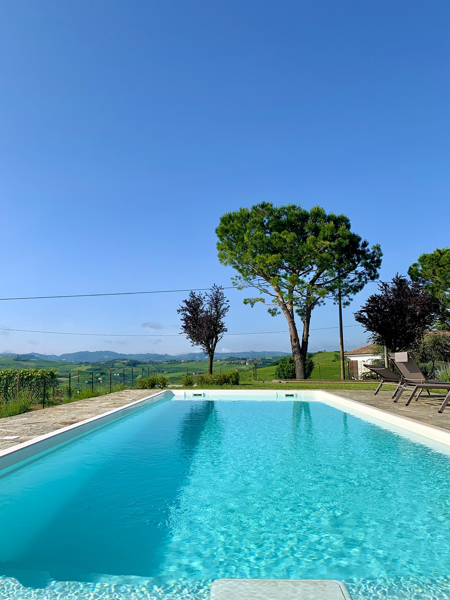 Heated pool looking toward the hills